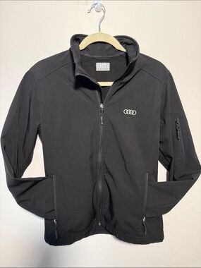Women's AUDI Black Softshell Jacket - Zip Front